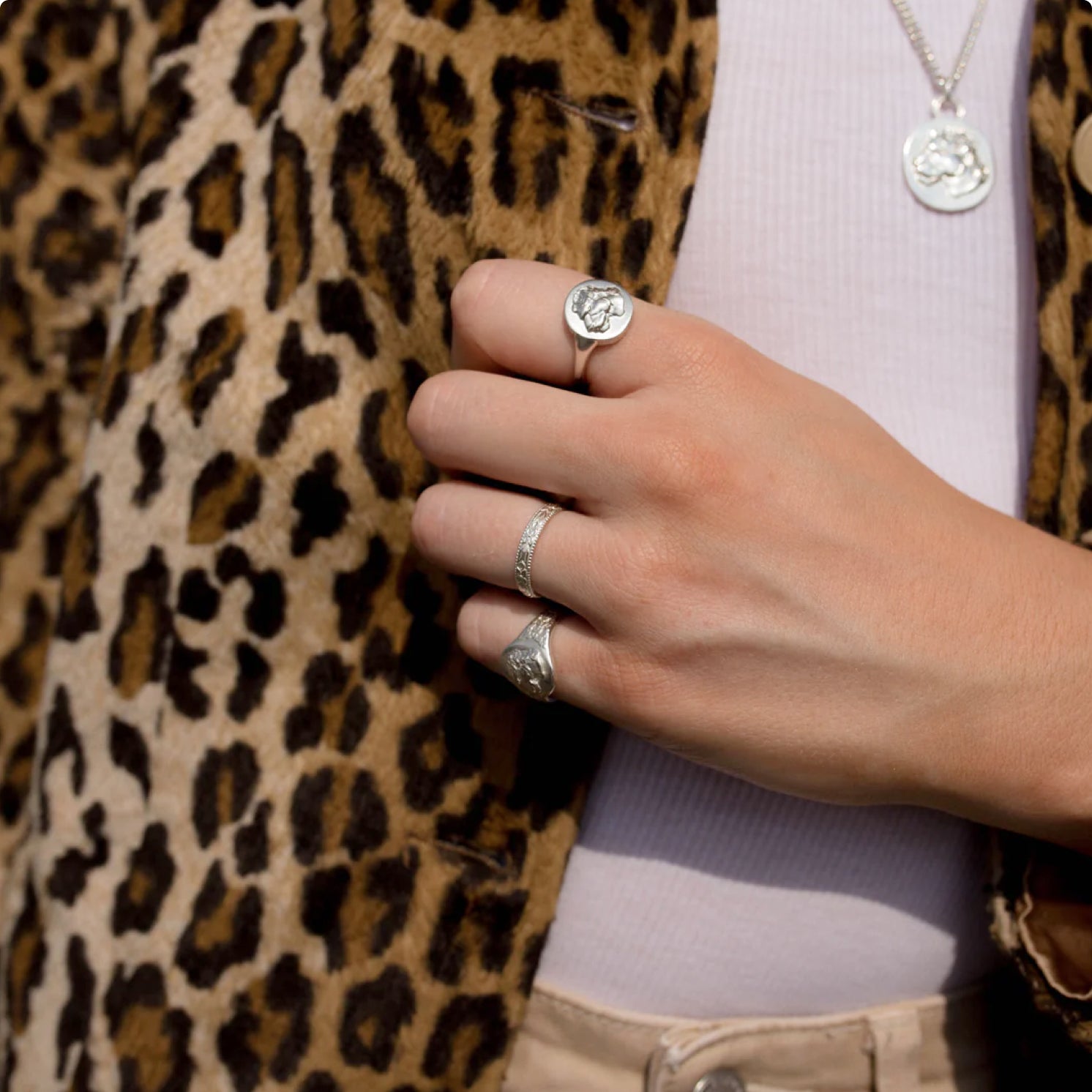 Lioness Coin Ring